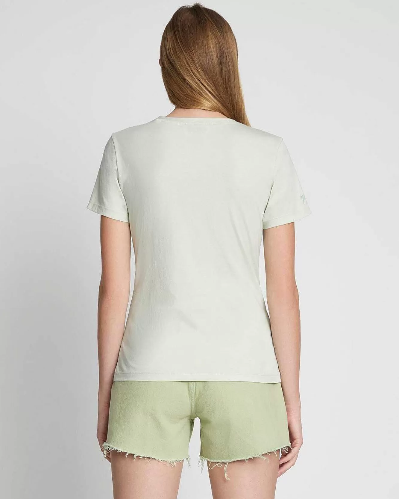 7 For All Mankind Cime | T-Shirt Con Scollo A V Easy In Cotone Pima Schiuma Marina